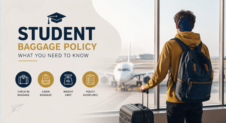 What is the baggage policy for students on Air Arabia? (এয়ার অ্যারাবিয়াতে শিক্ষার্থীদের জন্য লাগেজ নীতি কী?)